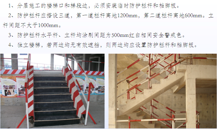 建筑施工安全管理及扣件式脚手架安全管理（图文丰富）-楼梯边安全防护