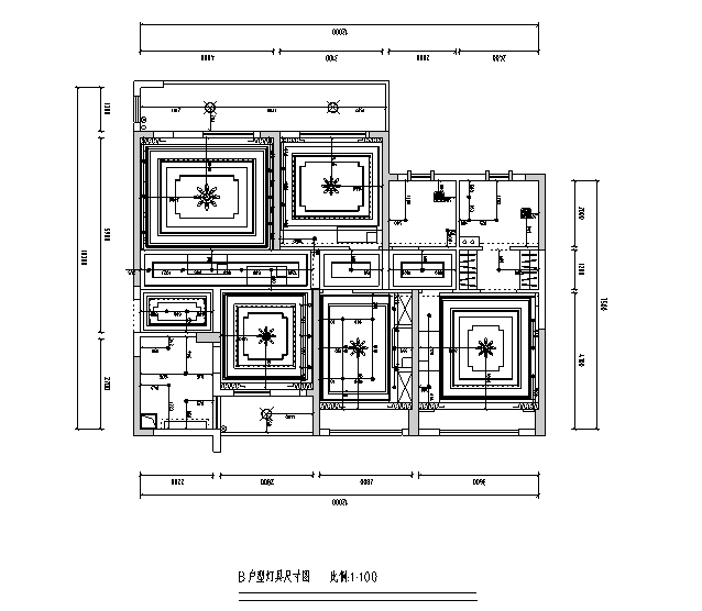 130平新房装修效果图资料下载-新东方主义样板间设计施工图（附效果图）