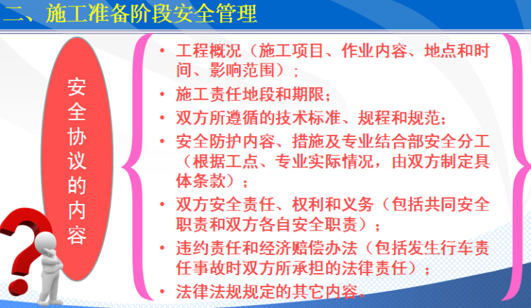 轨道交通工程线及轨行区安全管理（事故案例分析）-安全协议的内容