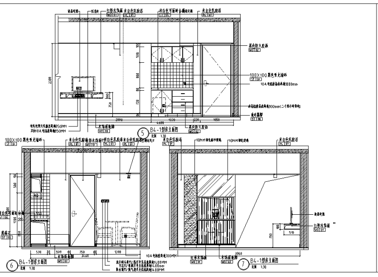 国际公寓平面资料下载-上海礼顿国际公寓B4及B5-1型样板间室内设计施工图
