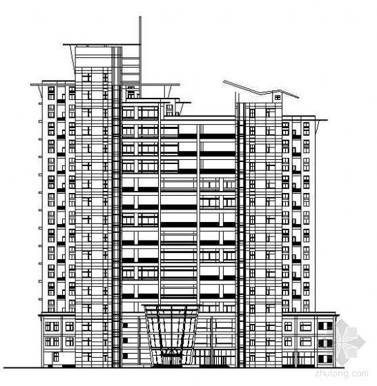 单身公寓复式cad图纸资料下载-某复式十六层商住楼建筑方案图纸