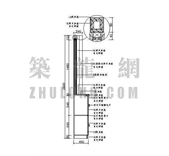 玄观隔断剖面资料下载-玄观隔断剖面