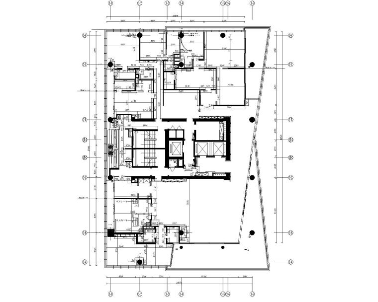 [HID+DIA]深圳湾1号-豪华四居室样板间室内装修设计施工图+效果图-1T2样板房墙体砌筑图