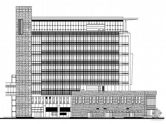 书店CAD施工图资料下载-[温州]某电信二十三层综合办公楼建筑施工图（09年设计）