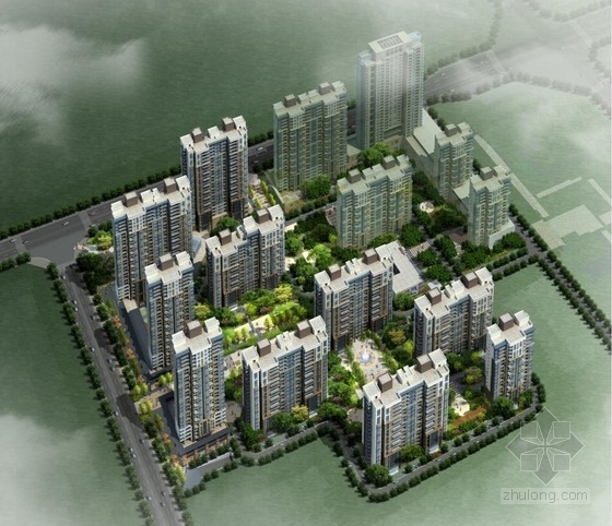 城市型住宅楼资料下载-[西安]高层现代风格住宅楼建筑设计方案文本