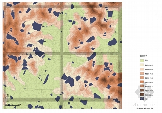 [湖南]生态校园景观规划设计文本-现状地形分析