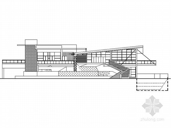 二层别墅建筑方案资料下载-[北京]某别墅二层会所建筑方案图（含效果图）