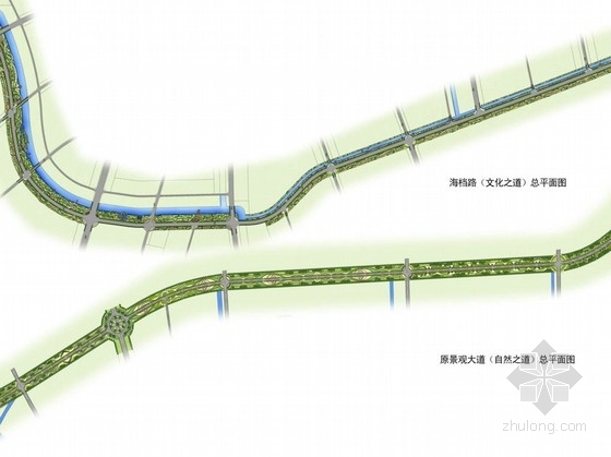 西北道路景观概念方案资料下载-[唐山]道路景观概念设计方案
