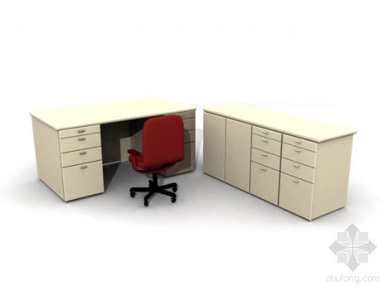 家具办公桌椅资料下载-办公桌椅组合2