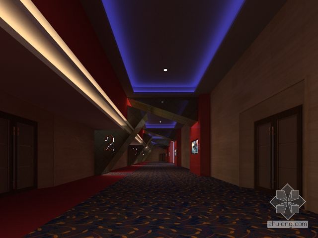 二层电影院设计方案资料下载-电影院走道