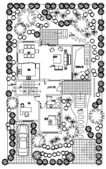 二层別墅方案资料下载-[京郊]某二层别墅建筑方案图（二）