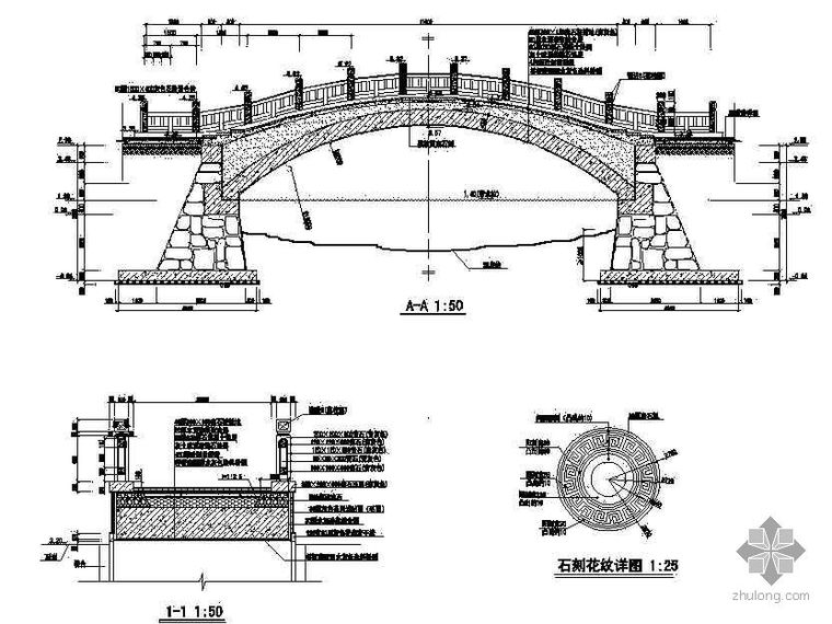 桥的立面图资料下载-常见景观园桥的扩初及施工详图