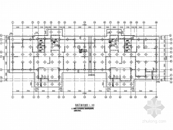 [山东]17层剪力墙结构住宅楼结构施工图-基础顶~-0.100m剪力墙平面布置图 