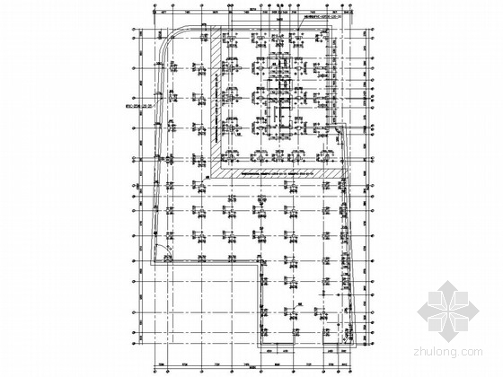 平层公寓核心筒资料下载-[上海]24层框筒商场及公寓式办公楼结构图