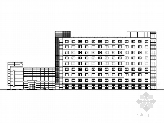 现代厕所建筑施工图资料下载-现代风格九层假日酒店建筑施工图