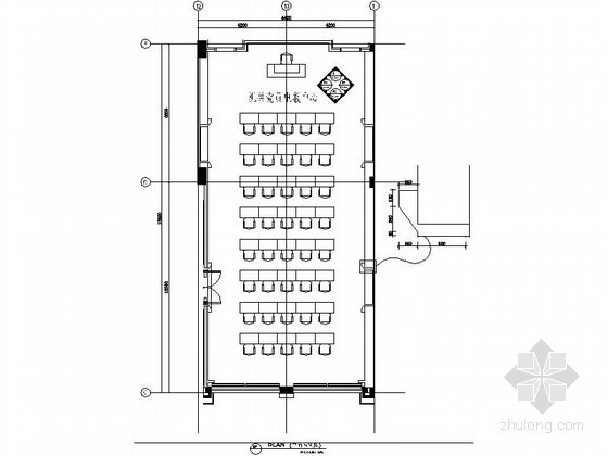 电教室装修改造施工组织设计资料下载-办公楼电教室室内装修图