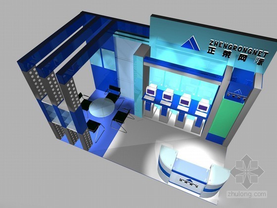 电子展览特装3D模型资料下载-电子特装3D模型下载