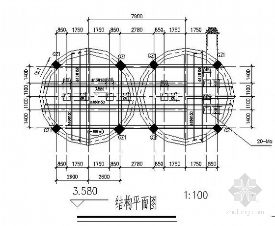 水泥厂库房及附属结构建筑结构施工图- 