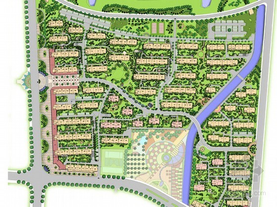 住区规划思路资料下载-无锡小区景观规划总体设计方案