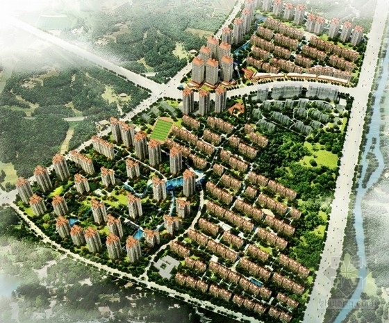 住宅小区建筑风格设计方案资料下载-[西安]某住宅区规划及单体设计方案文本