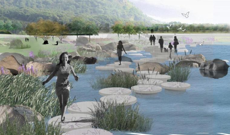 [江苏]苏州高新区狮山周边地块城市设计-城市设计——湿地公园效果图