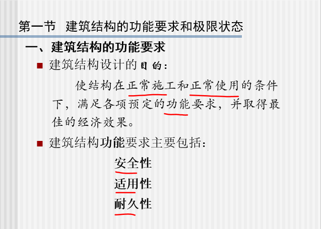 结构极限状态资料下载-建筑结构的功能要求和极限状态