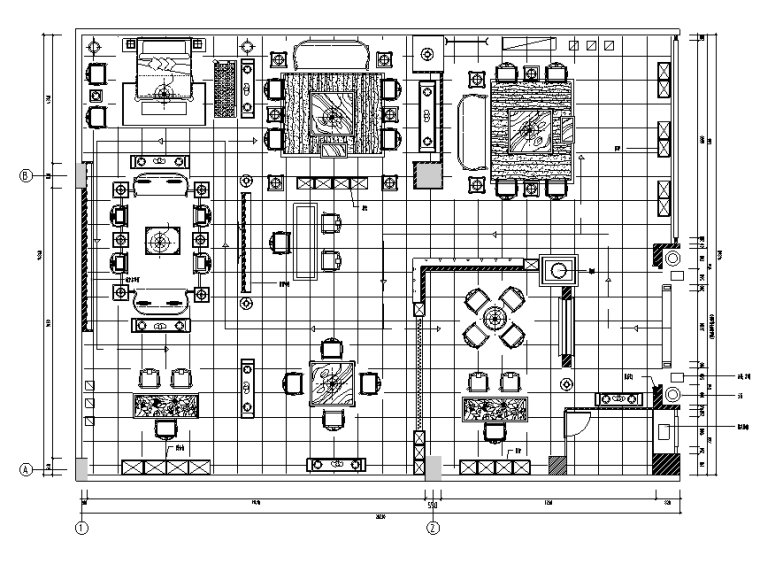 足浴店CAD施工图资料下载-中式风格家具店面设计施工图（附效果图）