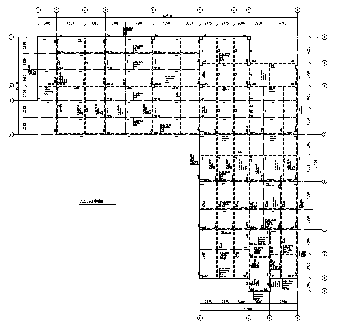 [成都]3层框架结构医院办公楼竣工图（2014）-梁配筋图