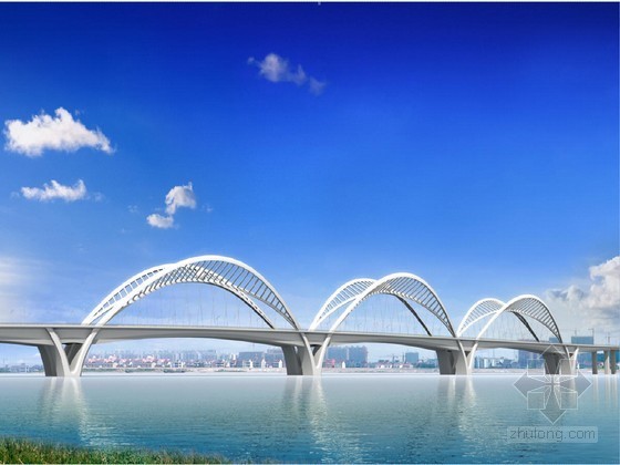 大跨度钢混叠合梁资料下载-3×210m钢混叠合梁结构拱桥总体施工组织设计附CAD（大直径承台基础 逐跨顶推）