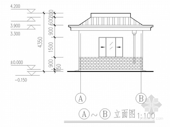 农村水泵房图纸资料下载-水泵房建筑结构全套图纸