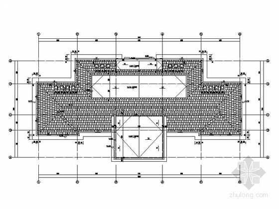 [山东]2层知名房地产售楼处建筑设计施工图-2层知名房地产售楼处建筑平面图