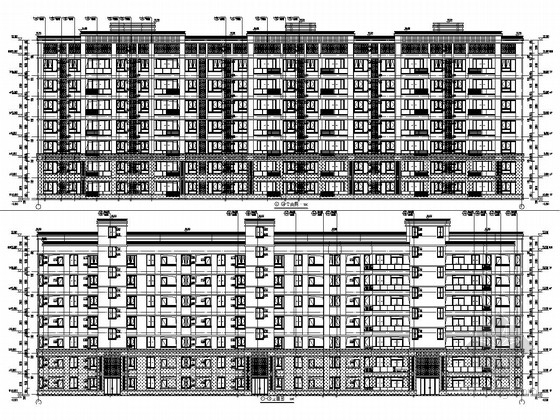 4层带阁楼住宅楼图纸资料下载-6000平七层框架结构住宅楼结构施工图（含建筑施工图）