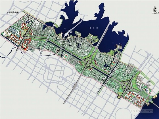 现代滨水城市规划设计资料下载-[武汉]山水园林城市现代滨水居住新城区域设计方案