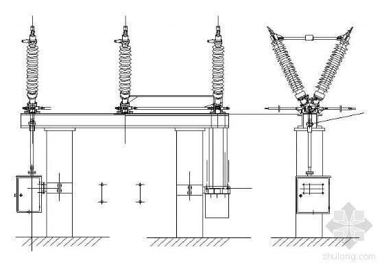隔离开关结构图资料下载-GW5-35隔离开关安装图
