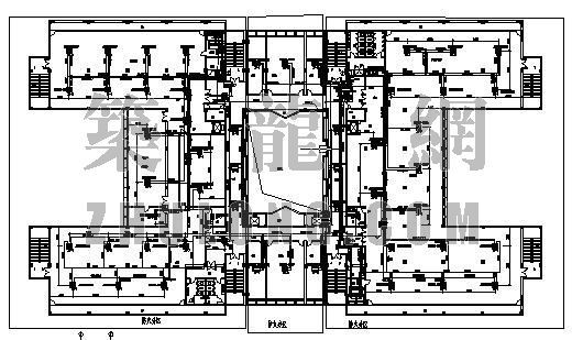 高层住宅机房层平面图资料下载-机房层商用空调平面图