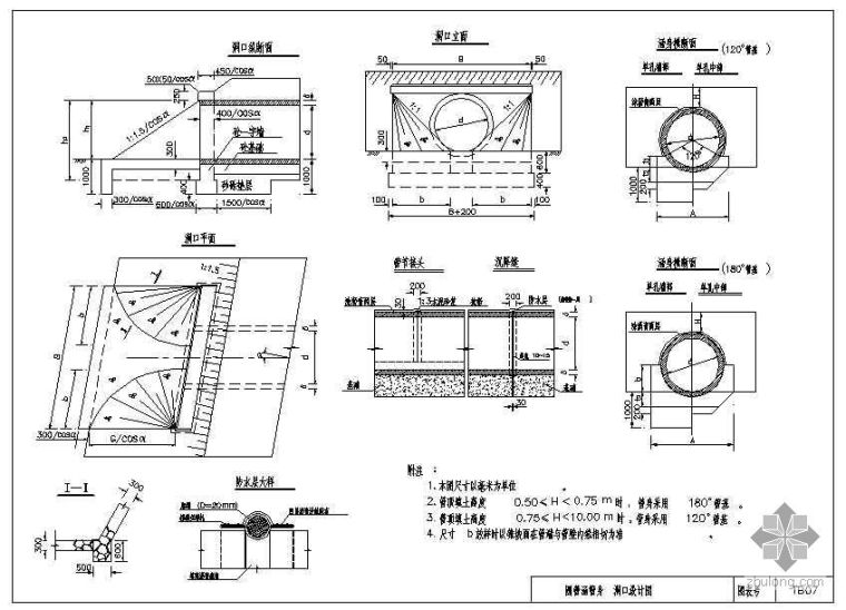 13米桥梁标准图纸资料下载-盖板，圆管涵，箱涵标准图纸