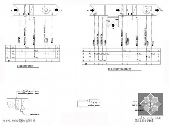 [四川]地标性商业综合建筑暖通空调及通风系统施工图-新风机组及空调器控制原理图