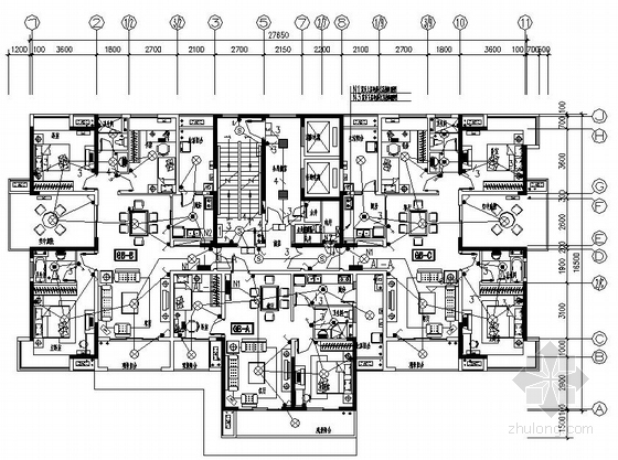 2层楼房全套图纸资料下载-武汉某27层楼电气图纸