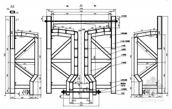 t梁截面设计资料下载-30米T梁中梁标准段钢模截面节点详图设计