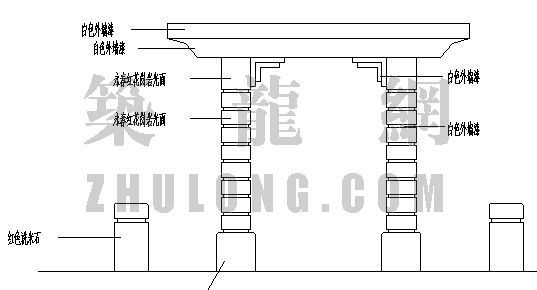 LOGO景石施工图资料下载-景门施工图