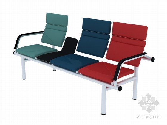 室内阶梯教室座椅模型资料下载-公共座椅3D模型下载