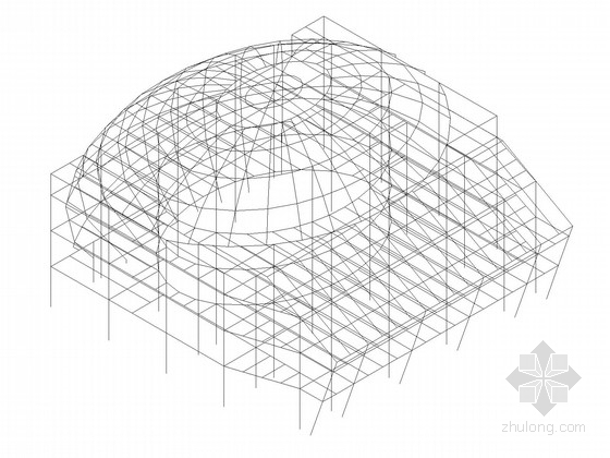 大型商场平面图布置图资料下载-大型商场中厅钢框架结构施工图