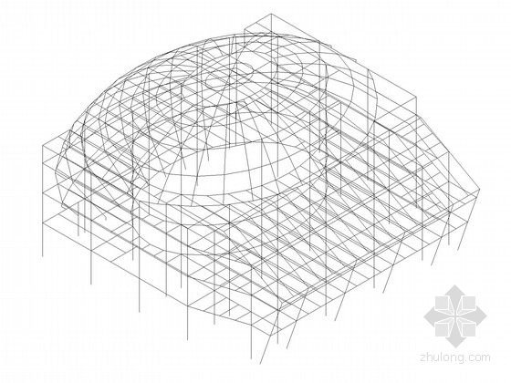 框架结构商场建筑图资料下载-大型商场中厅钢框架结构施工图