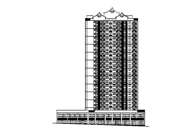 高层塔式住宅设计施工图资料下载-[重庆]高层幕墙立面塔式住宅楼建筑施工图