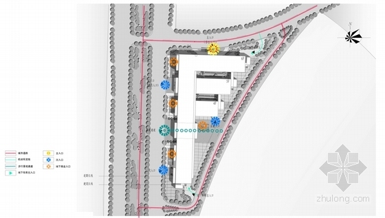 [南京]现代风格办公区规划及单体方案文本(含CAD)-办公区分析图