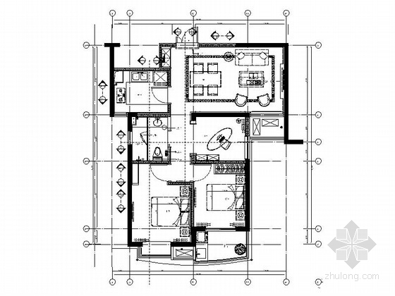 3房装修图片资料下载-[郑州]温馨现代风格三居室样板房装修图（含效果）