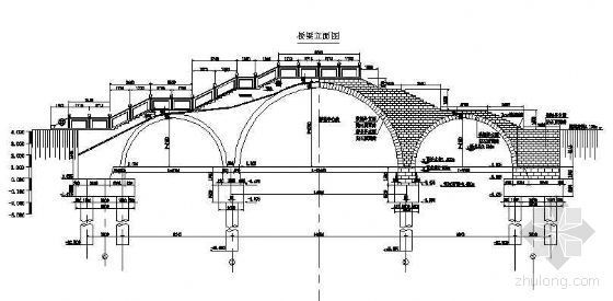 拱桥景观效果图资料下载-某3孔景观拱桥设计