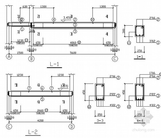 砖混结构农村自建二层小别墅结构施工图- 