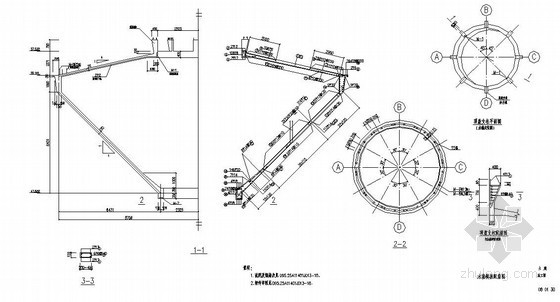 水库放水塔竖井配筋图资料下载-某水塔结构设计图