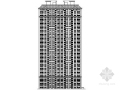 [上海]汤臣某二十一层二梯六户简欧式住宅建筑方案图